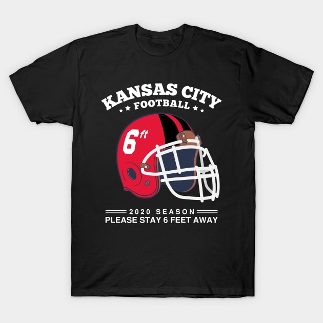 2020 NFL Kansas City Chiefs Spirit Stay 6ft Away T-Shirt by mckinney